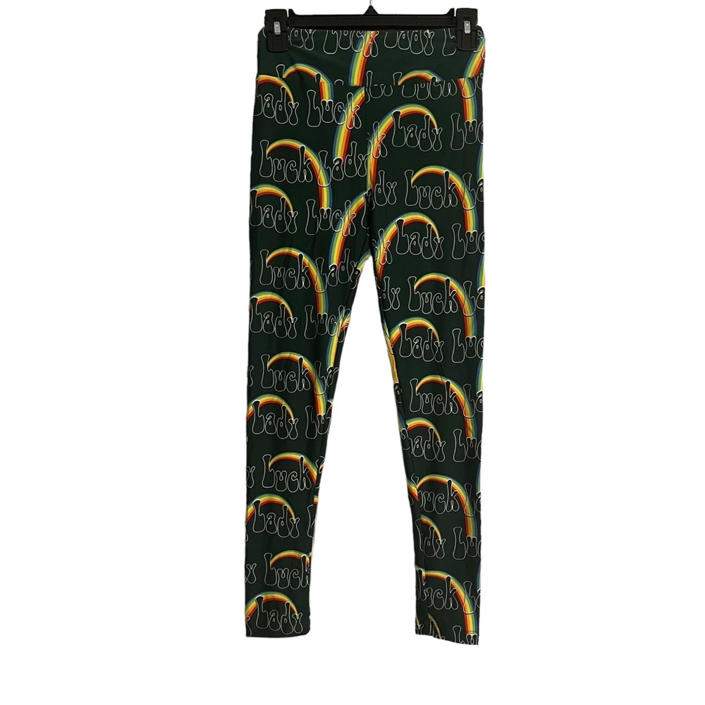 LuLaRoe Rainbow Lady Luck Leggings OS